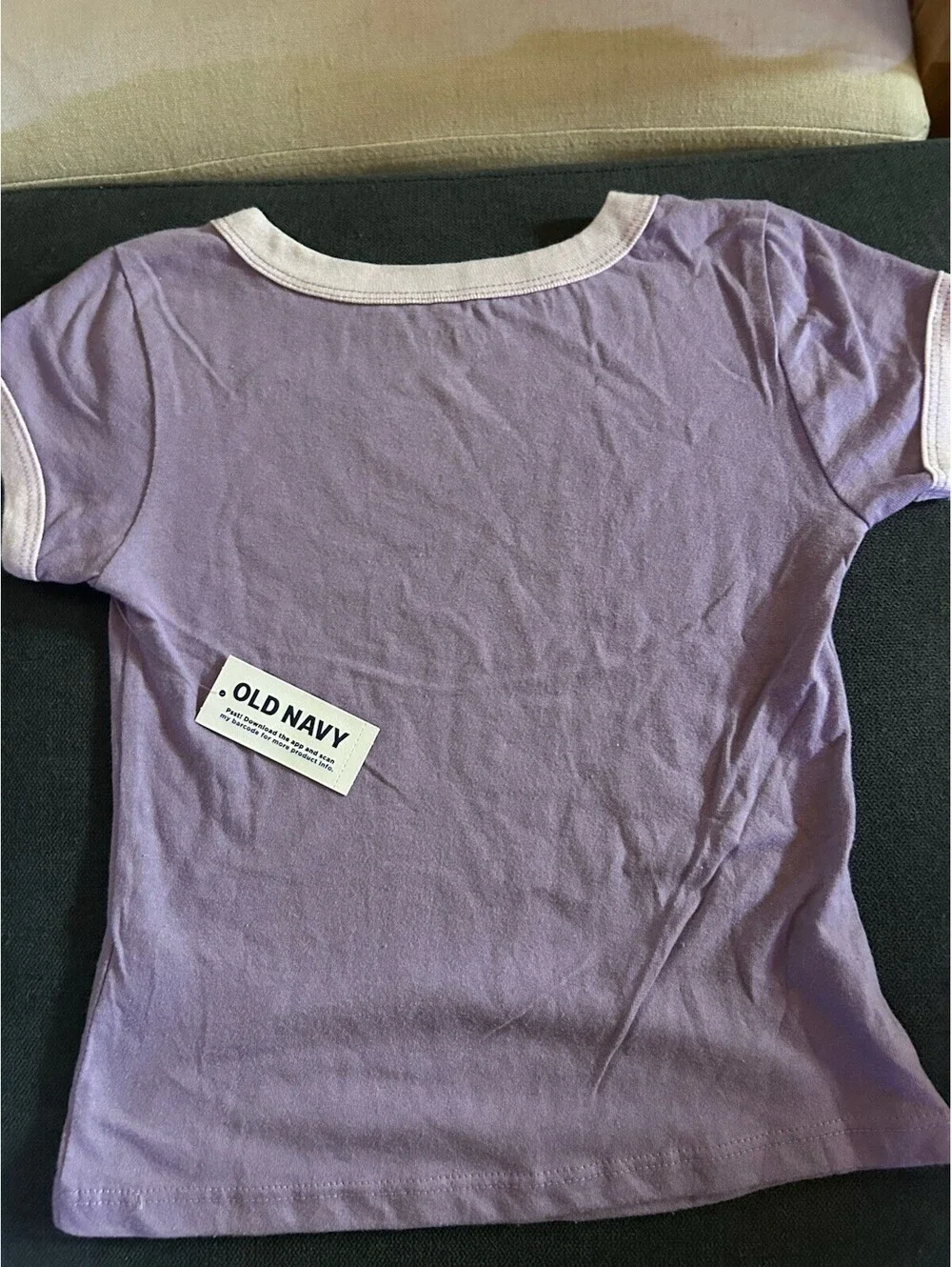 Old Navy Graphic Olivia Rodrigo Short Purple Sleeve T-Shirt, Size XS 5 - New